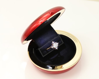 LED Light Up Ring Box: Shiny Engagement Proposal Box red blue black