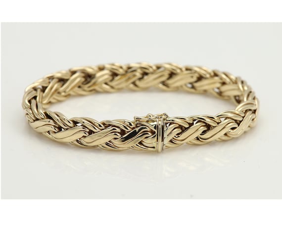 Vintage Tiffany & Co. 14k Yellow Gold Woven Bracelet - Etsy