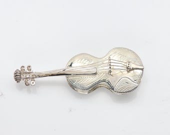 collectors Vintage Mini Violin Miniature Replica Sterling Silver 925 musical instrument