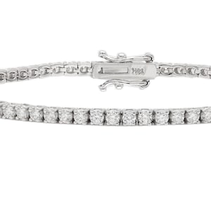 Pulsera de tenis de diamantes de 14 k con diamantes naturales en oro macizo auténtico de 2,0 ct G-SI