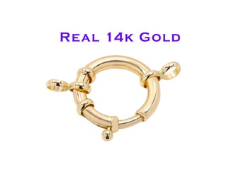 14k Enhancer Lock real 14k Gold 12mm Yellow Gold Sailor's Clasp