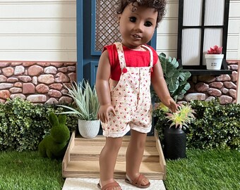 Cherry Overalls American Made to fit 18" Girl Doll