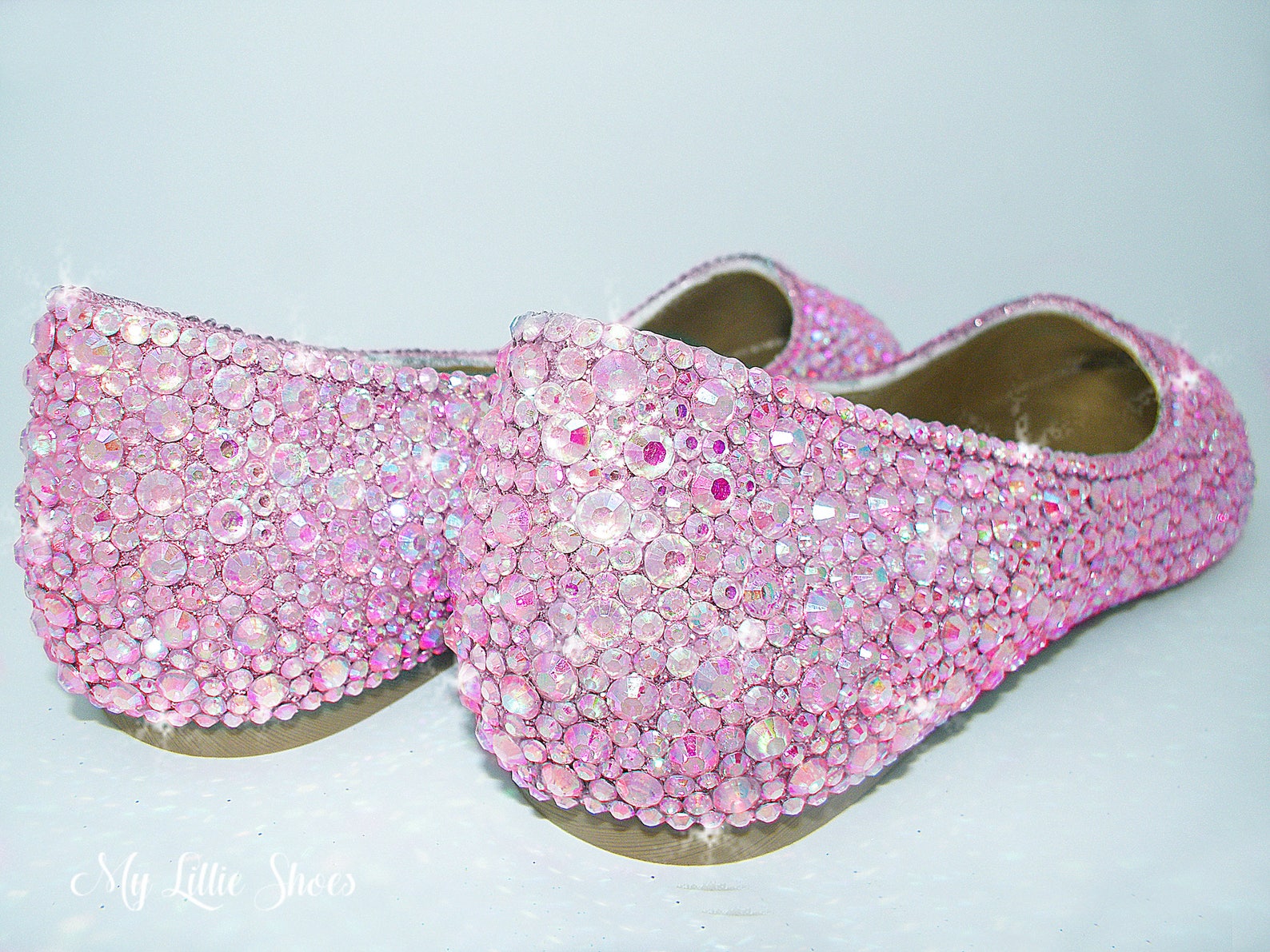 flat shoes ~ rhinestone light pink close toe flat ballet ~ wedding, bridesmaid, prom, junior prom, pageant, engagement, party, s