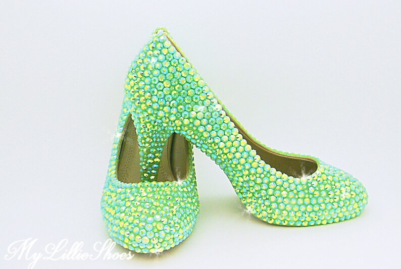 green heeled shoes uk