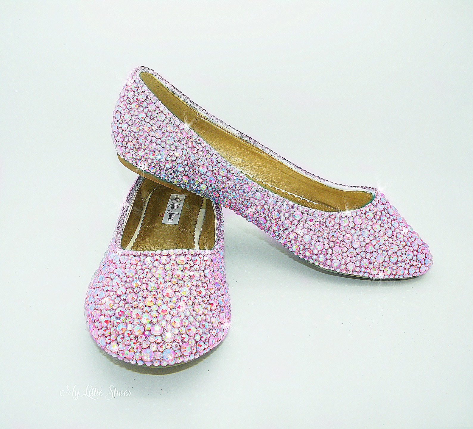 flat shoes ~ rhinestone light pink close toe flat ballet ~ wedding, bridesmaid, prom, junior prom, pageant, engagement, party, s