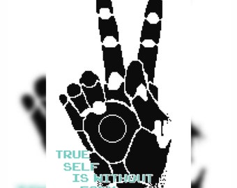Overwatch Cross Stitch Pattern || Zenyatta Peace Spray - True Self is Without Form