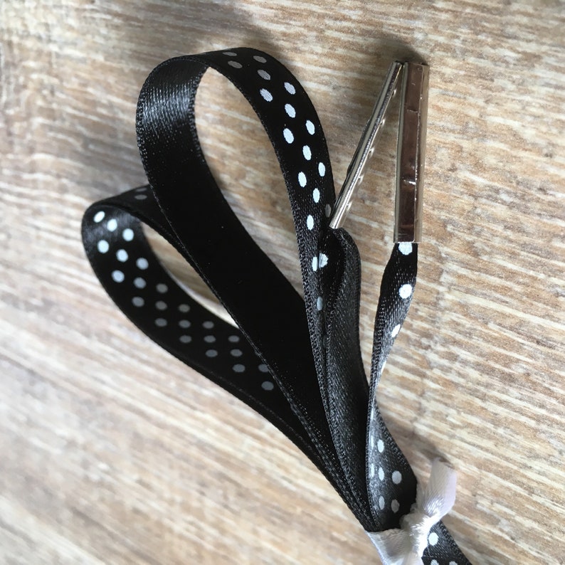 black and white polka dot shoelaces