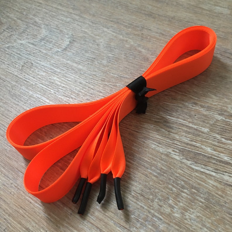 orange and black shoe laces