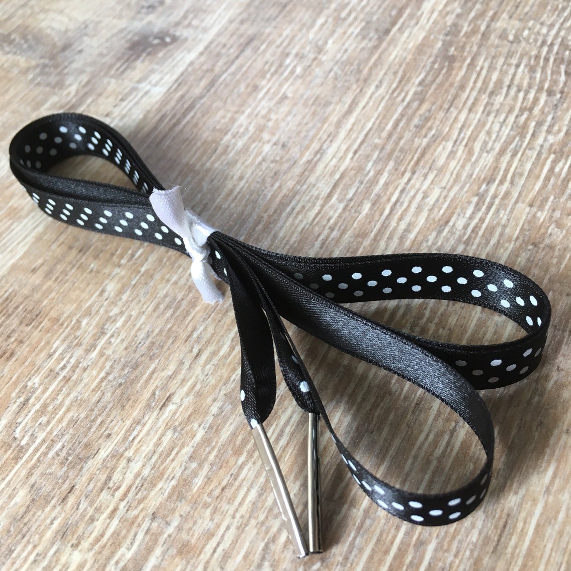 black and white polka dot shoelaces