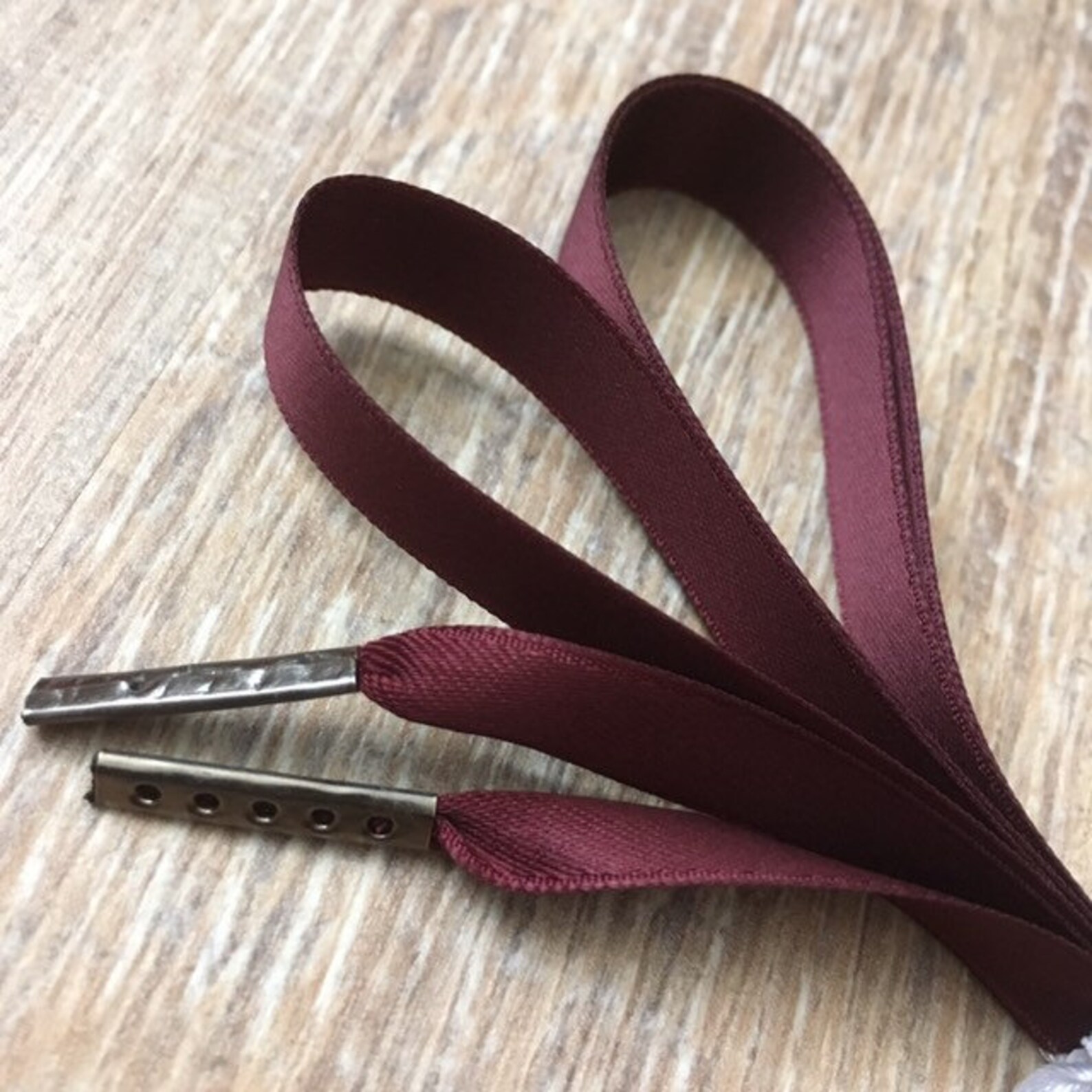 Dark red ribbon shoelaces pair of shoe lacing swiss quality | Etsy