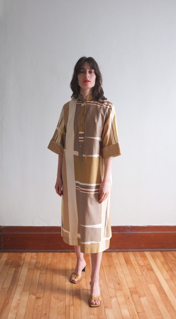 Vintage Catherine Ogust colour block oversized dre