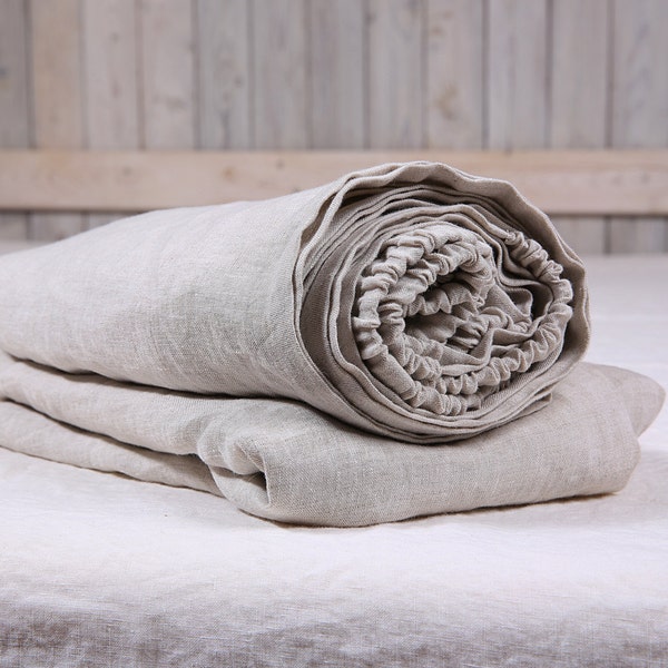Linen Fitted Sheet Etsy
