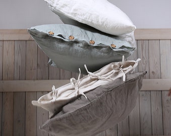 Organic pillow case / Linen pillow sham / Flax pillow cover
