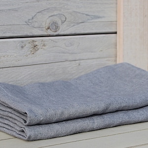 Aged linen bath/hand/face towel / ash gray
