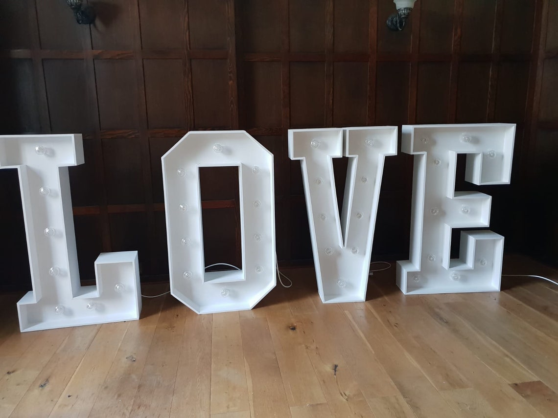 4ft Marquee Letters LOVE Light up Letters Wedding Decor Etsy UK