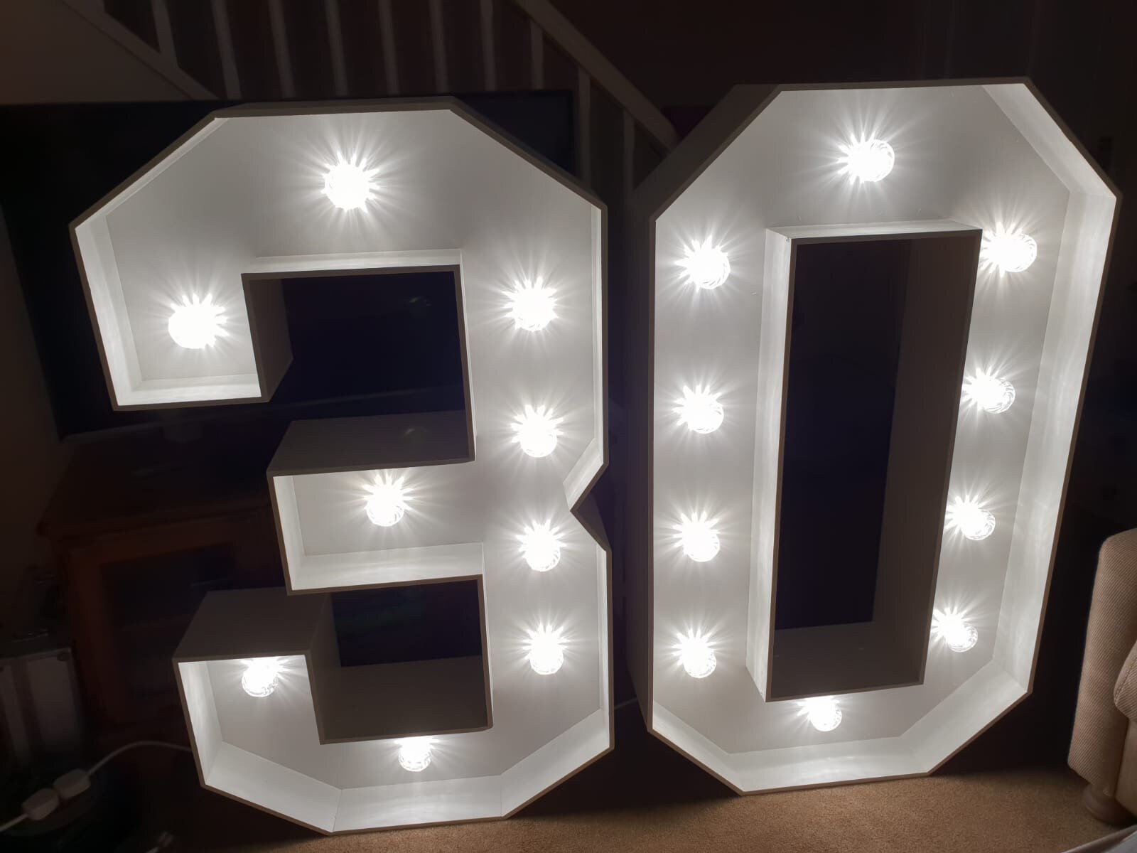 Complete Set 4ft LED Marquee Numbers 09 Etsy UK