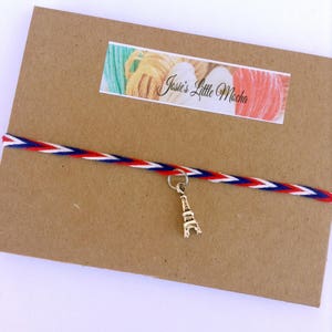 Eiffel Tower Bracelet / Eiffel Tower Charm / Paris Bracelet / France Bracelet / French Bracelet / Handmade Bracelet / Thin Bracelet