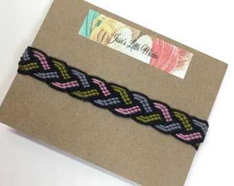 Trenza de pulsera de amistad / Pulsera trenzada colorida / pulsera trenzada personalizable / pulsera de trenza / pulsera trenzada personalizada / pulseras lindas