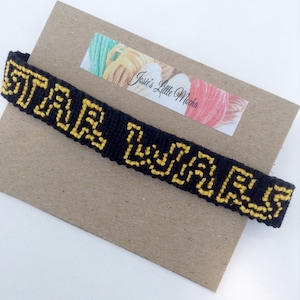 Star Wars-Armband / Star Wars Freundschaftsarmband / Disney-Film-Armbänder / handgefertigte Armbänder / Saison der Kraft / Handgemachter Schmuck