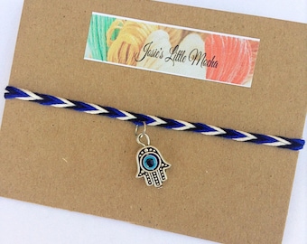 Hamsa Hand Bracelet / Hamsa charm bracelet / Evil eye Bracelet / Good luck bracelet / Hamsa Bracelet / Charm bracelet / wish bracelet