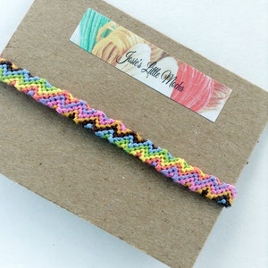 Zig-zag friendship bracelet / colorful friendship bracelet / colorful customizable friendship bracelets