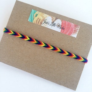 LGBT Fishtail Friendship Bracelet / French Braid Friendship Bracelet / LGBT Bracelet / Rainbow Bracelet / Pride Bracelet / LGBTQ Bracelet