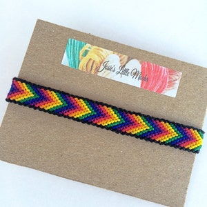 LGBT Chevron Friendship Bracelet / LGBT Friendship bracelet / Gay Pride Bracelet / Pride Bracelet / Rainbow Bracelet /  Colorful Bracelet