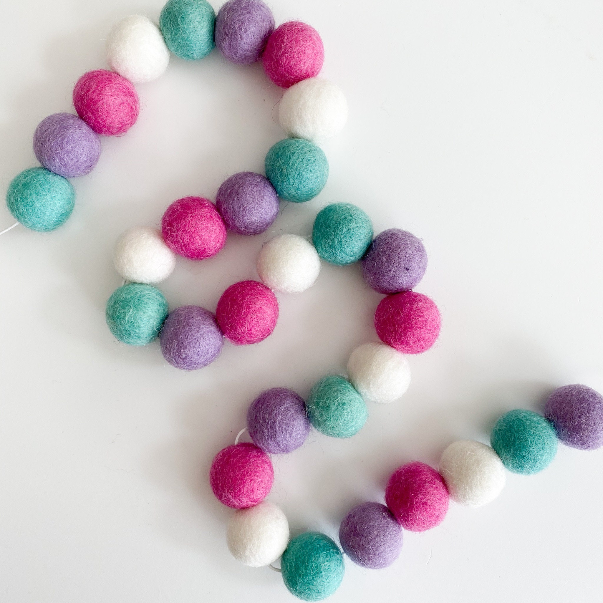 Felt Ball Pom Pom Garlands Nursery Bedroom Decorations Etsy UK