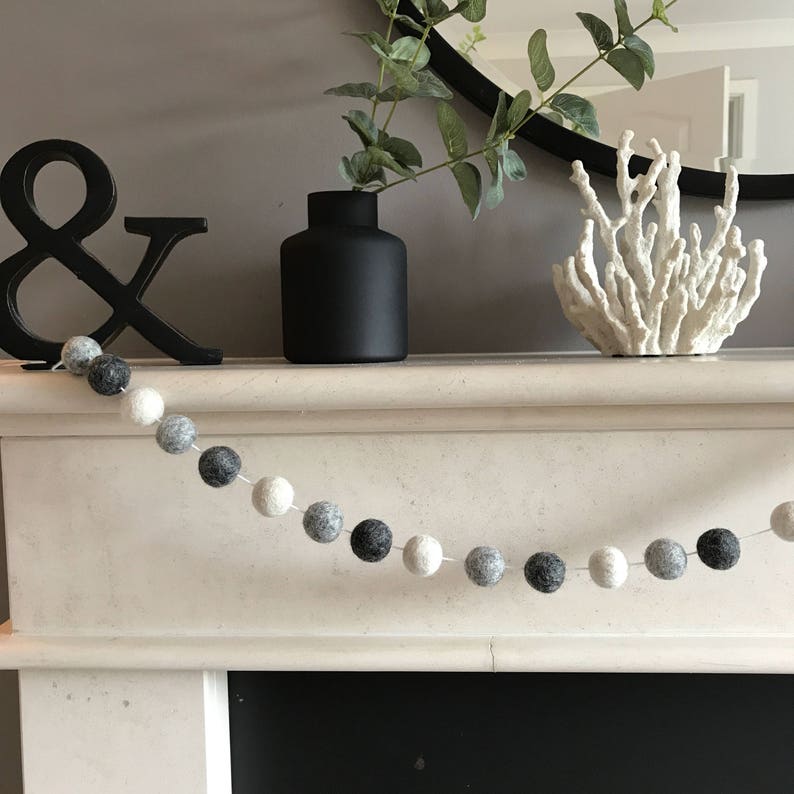 Felt Ball Garland Home Decor Nursery Decor Pom Pom Garland Etsy UK
