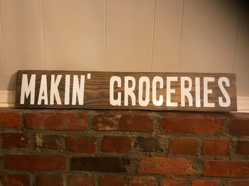 Making groceries sign