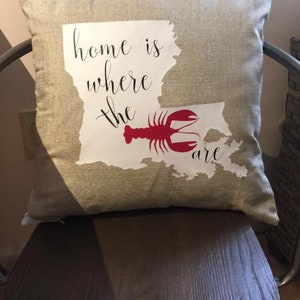 Home is where the crawfish are pillow