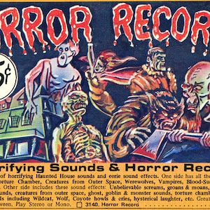 Johnson Smith Novelty Company &quot;Horror Record&quot; (Johnson Smith Co. 1973) Em FORMATO MP3 LONG PLAYING. Este é um download digital.