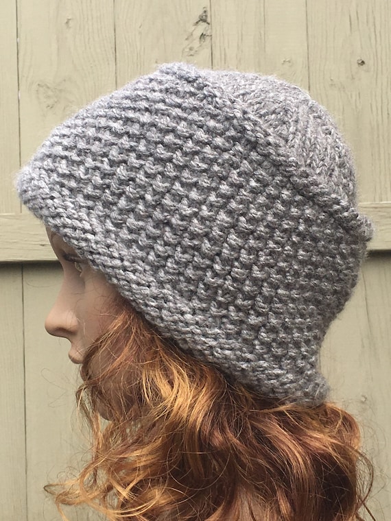 gray knit hat
