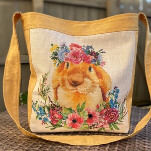 Bunny Linen KissLock Bag main image 1