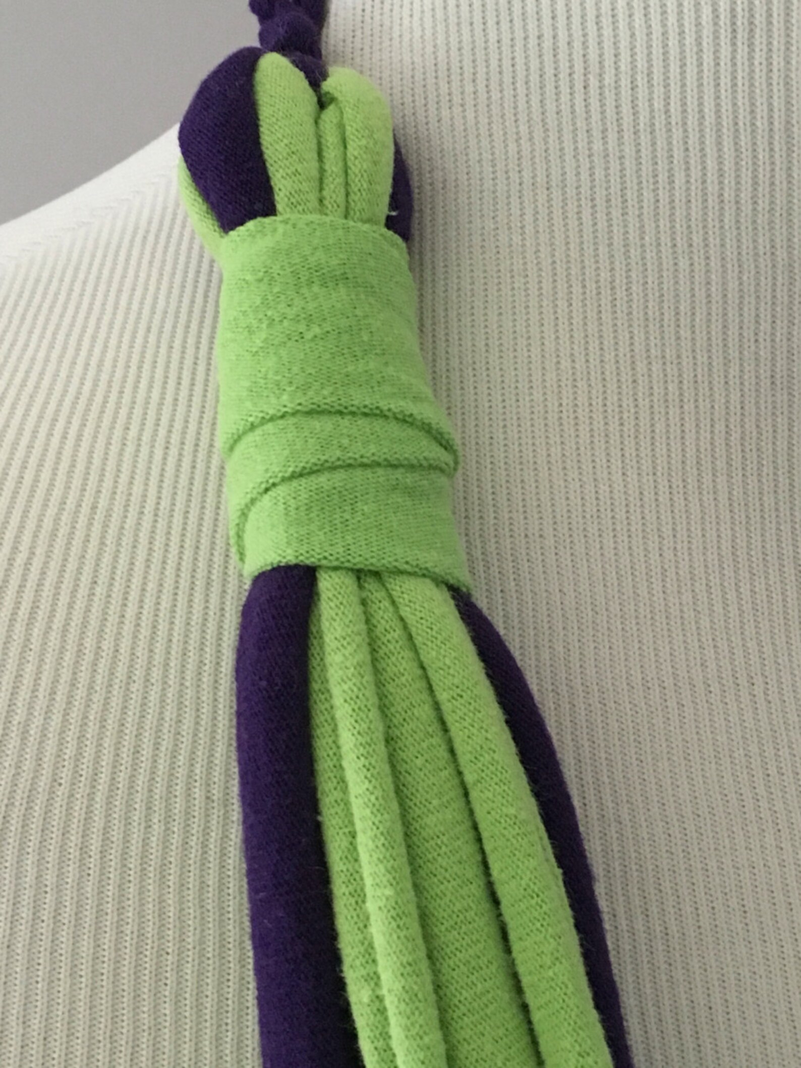 Halloween T Shirt Necklace Upcycled T Shirt Purple Lime Etsy