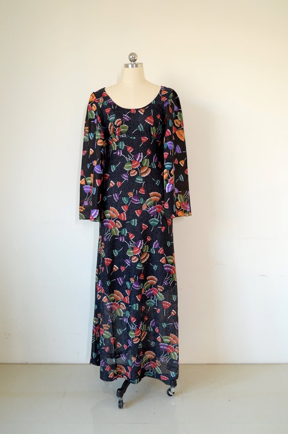 vintage 80s VERA MONT PARIS retro black floral pri