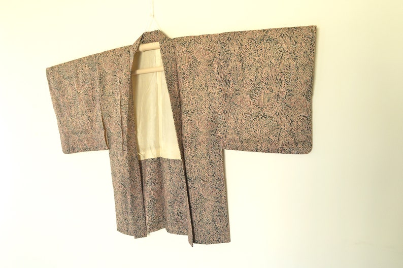 Vintage Japanese Abstract Leaf Pattern Women Haori Kimono - Etsy UK