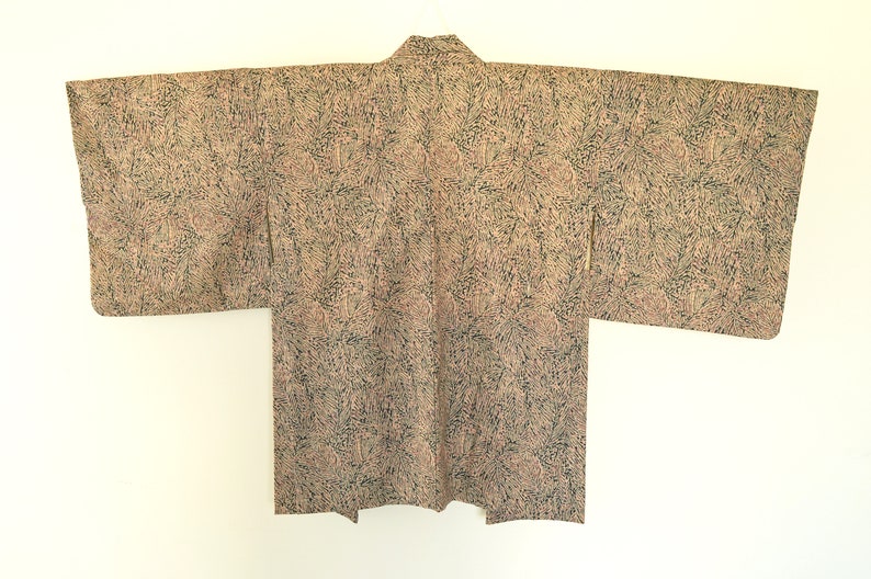 Vintage Japanese Abstract Leaf Pattern Women Haori Kimono - Etsy UK