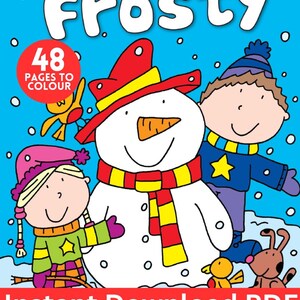 Frosty Christmas Coloring Pages: 48 Xmas Activity Sheets (Digital Download)