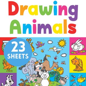 Learn to Draw Animals Activity Sheets Instant Download Printable How to Draw Party Activities Learning & School Kindergarten Activities