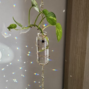 Dopamine Decor Plant Propagation Station - Crystal Suncatcher Boho Hanging Bud Vase