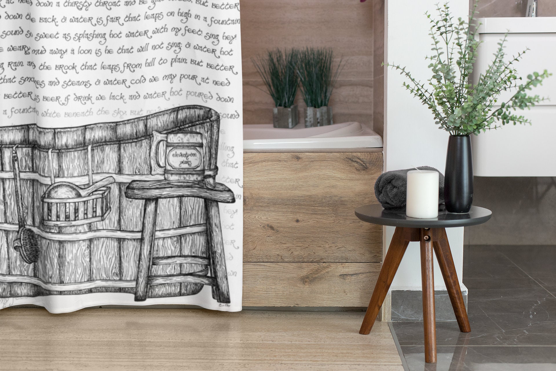 Bilbos Bath Song Shower Curtain 71x74 In Nerd Shower Curtain Etsy