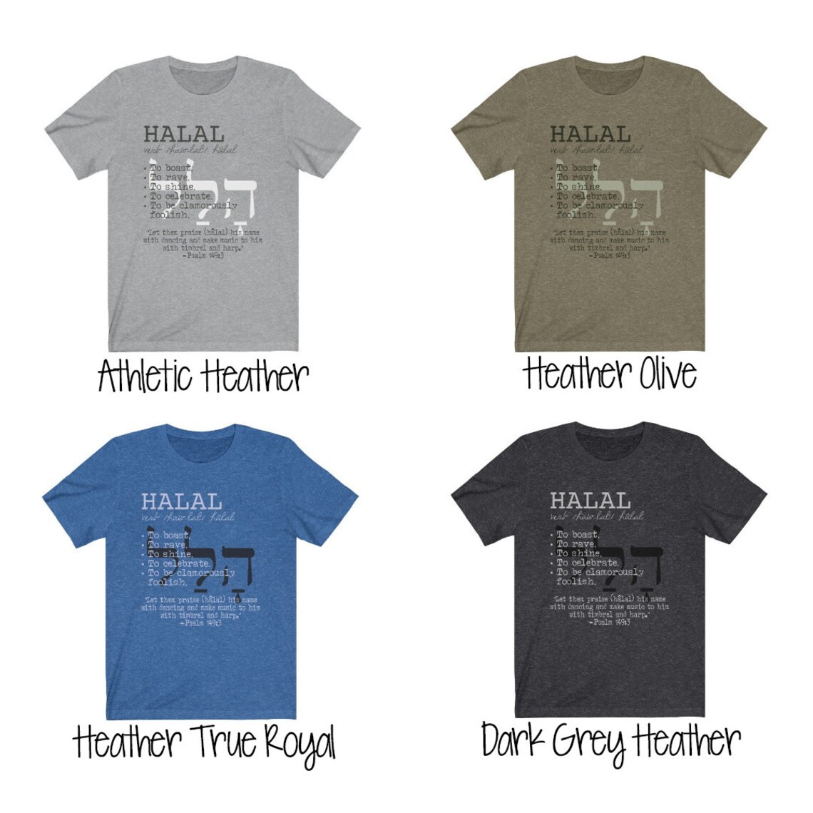 Halal Unisex Short Sleeve Hebrew Shirt Definition Shirt Etsy