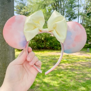 Blue and Pink Clouds Sleeping Beauty Handmade Disney Mickey Mouse Ears
