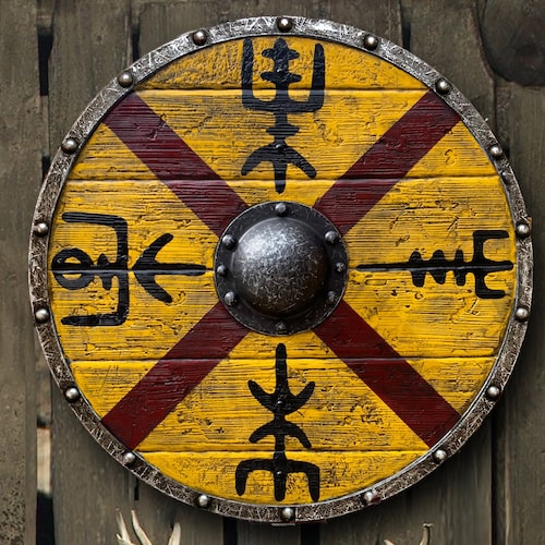 MÉDIÉVALE KING BJORN Ironside Battleworn Viking Rond Bouclier Valhalla