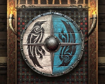Eivor Valhalla Raven Authentic Battleworn Viking Shield