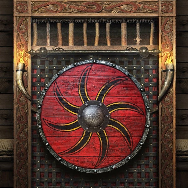 Ivar the Boneless Authentic Battleworn Viking shield