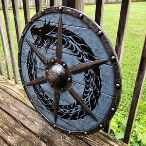 Ouroboros Battleworn Viking Shield - Etsy