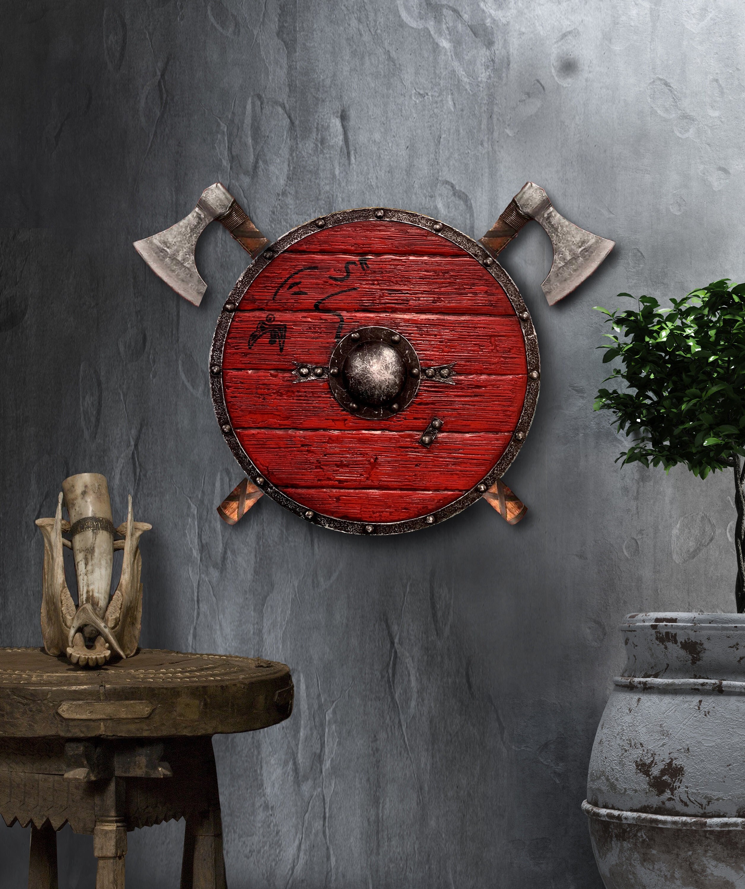 Viking Toy Set Sword and Shield Wooden Viking Shield and Axe Viking