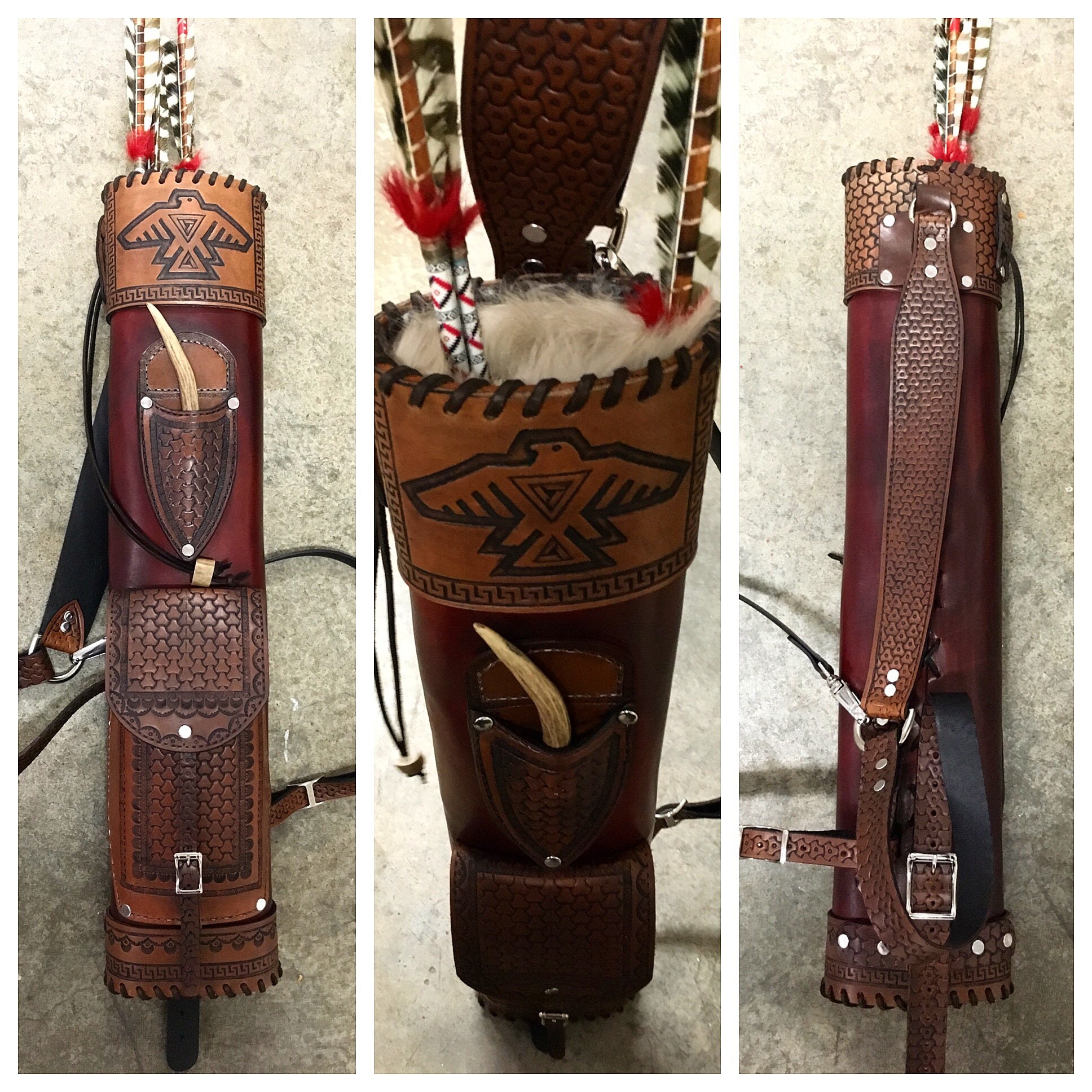 Custom Made Leather Back Quiver Etsy